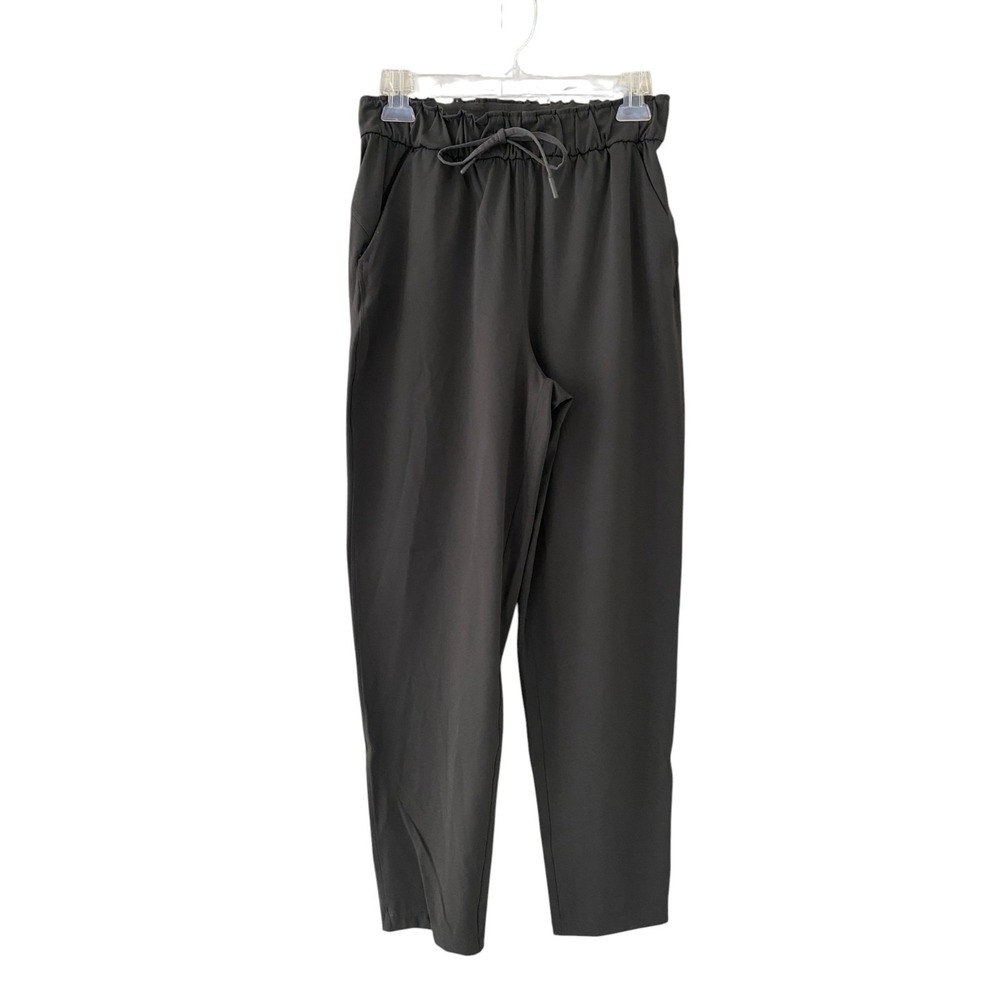 Lululemon Keep Moving Pant Women's 6 Graphite Grey High Rise Drawstring Pants